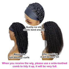 Boopwine headband wig shows natural hairline with baby hairs