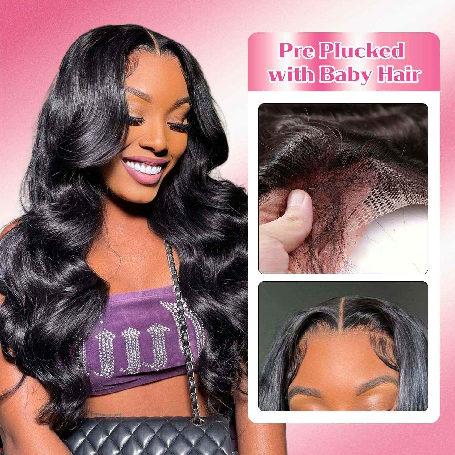Boopwine lace closure breathable soft lace for comfortable wear.