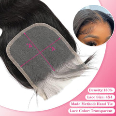 Boopwine lace closure natural hairline closeup with pre-plucked baby hairs.