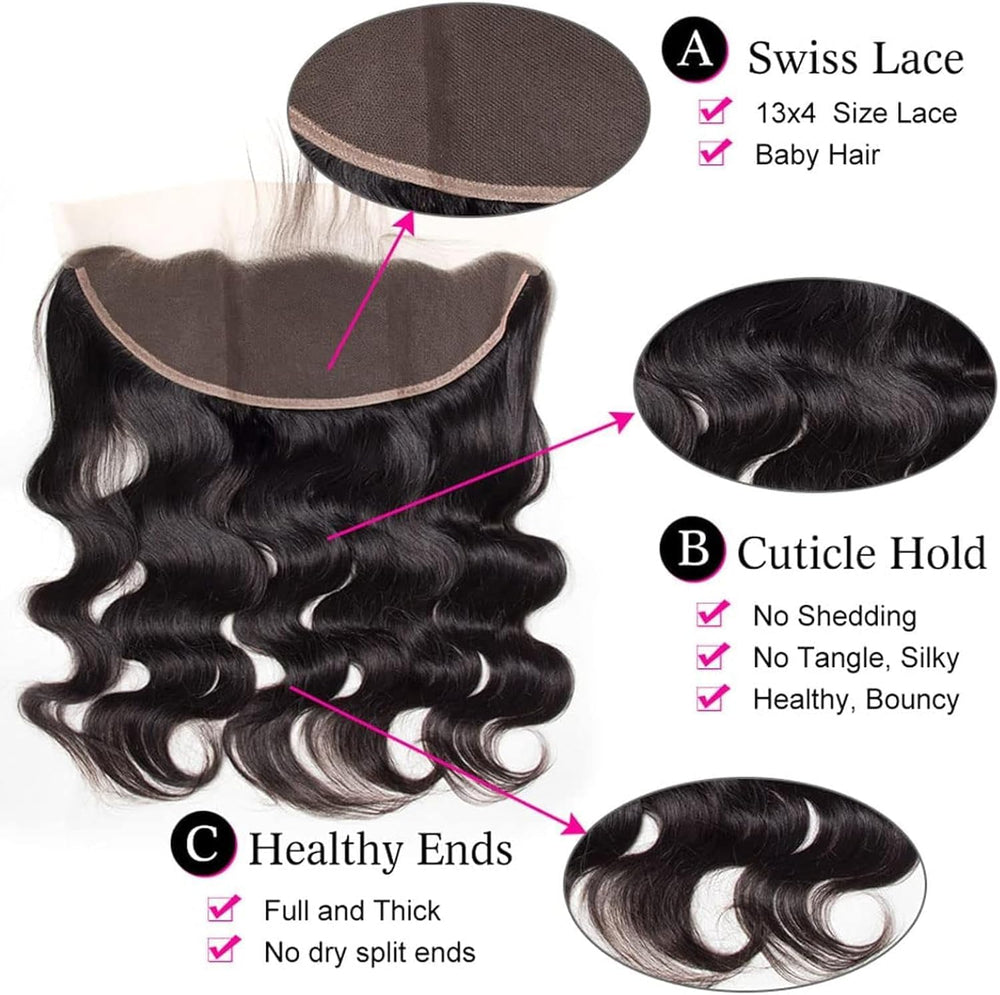 Boopwine lace-frontal parting area showcases large free-part suitable for middle or side parts.