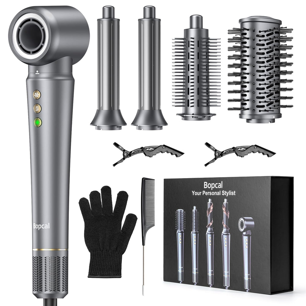 Bopcal 5-in-1 hot air styler wrap front view for quick at-home styling