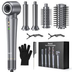 Bopcal 5-in-1 hot air styler wrap front view for quick at-home styling