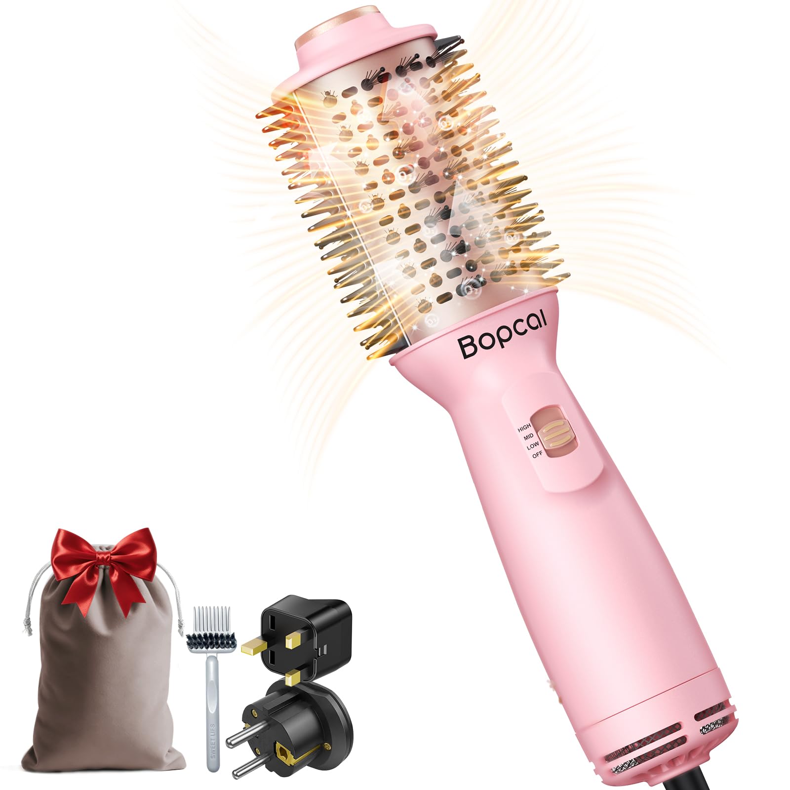 Bopcal carry-on-travel-styling-brush keeps the tool ready for trips.