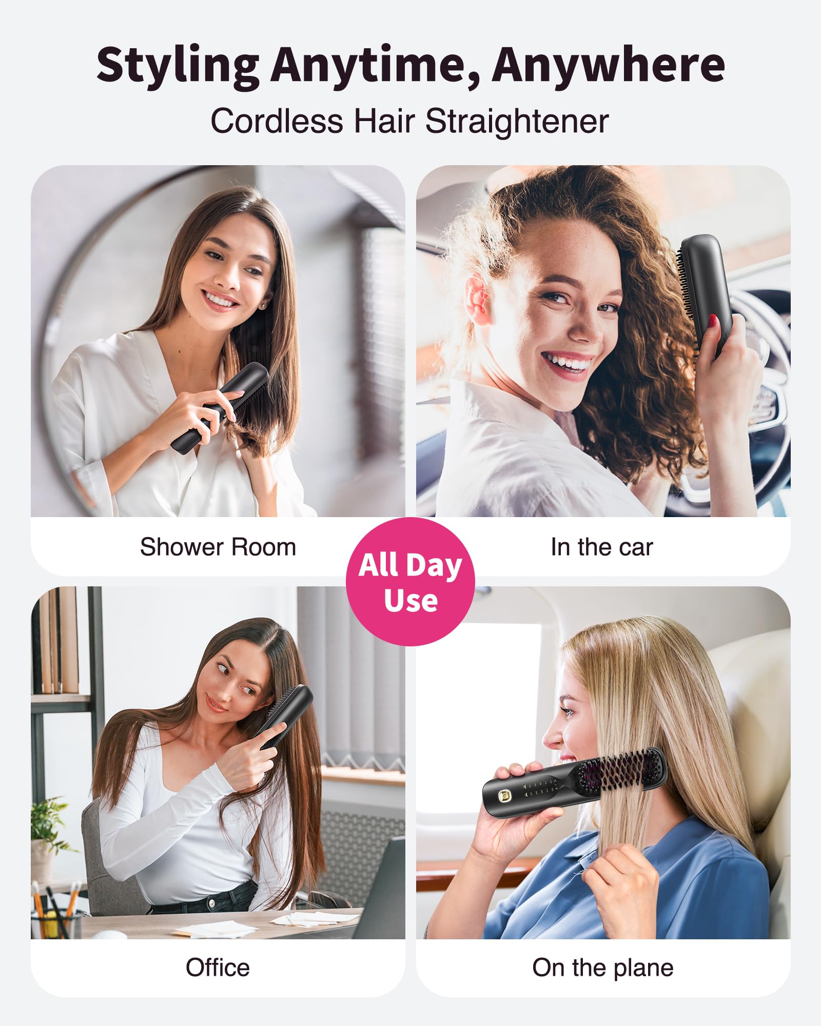 Bopcal fast-heat cordless brush preheats quickly for touch-ups.