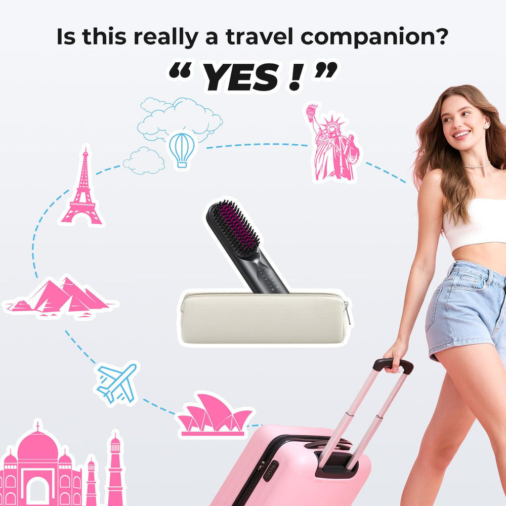 Bopcal ionic hair straightener comb with 3-million negative ions for frizz control.