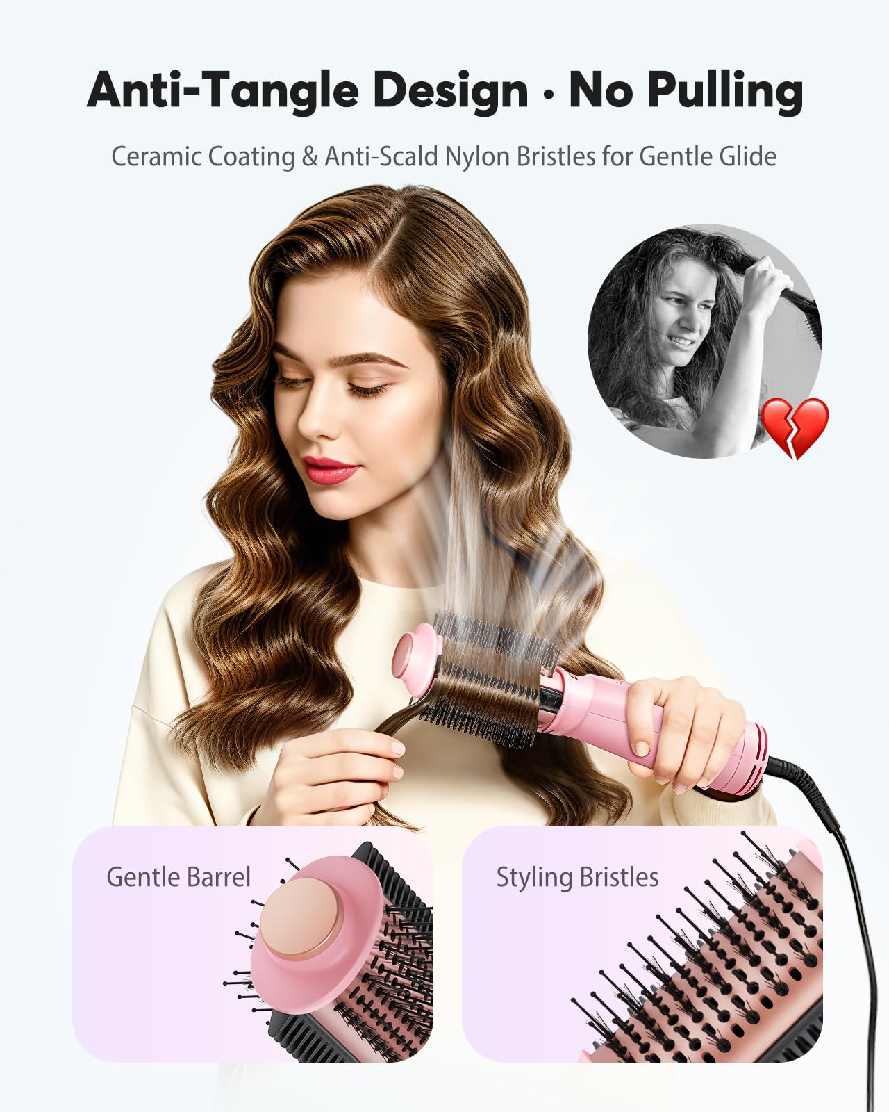 Bopcal negative-ion-hair-smoothing tech adds shine and manageability.