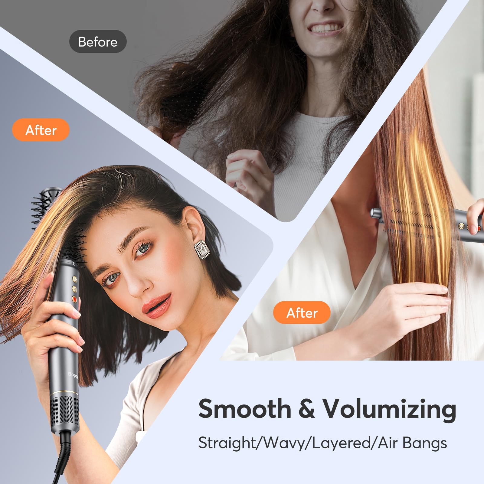 Bopcal oval volume brush adds lift for voluminous blowouts