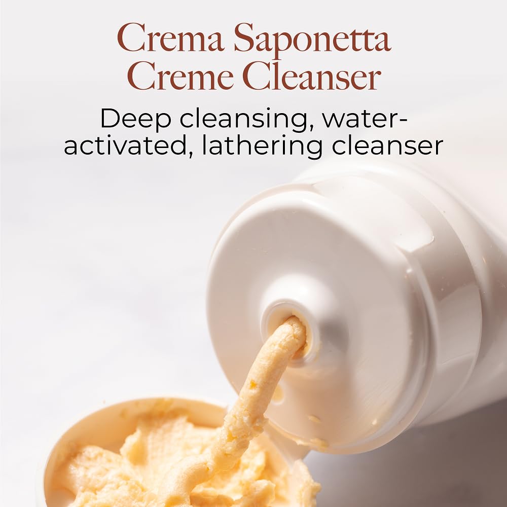 Borghese Crema Saponetta water-activated foam refreshing morning cleanse.