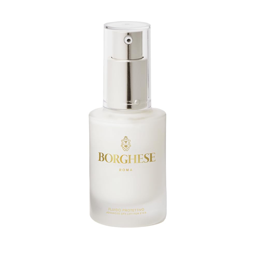 Borghese Fluido Protettivo Eye Lift bottle closeup showing premium formula for refreshed eyes