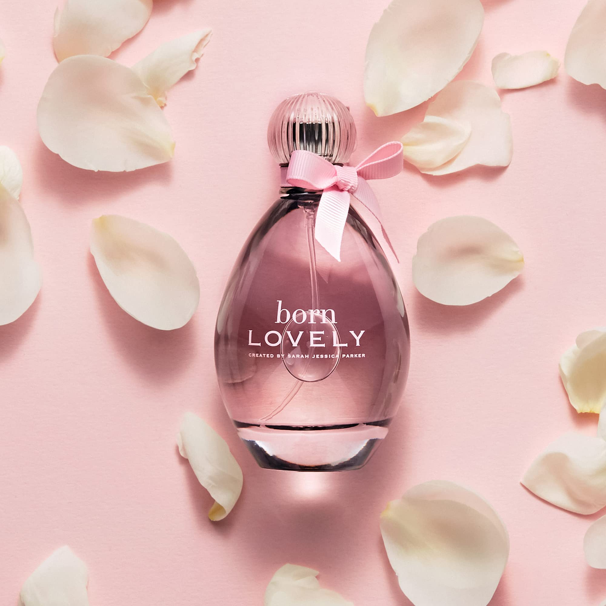 Born Lovely by SJP notes of freesia and honeysuckle bloom into romantic sweetness