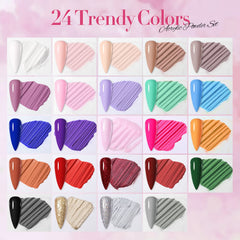 Born Pretty acrylic powder set showcasing vibrant colors and glitters for versatile nail designs