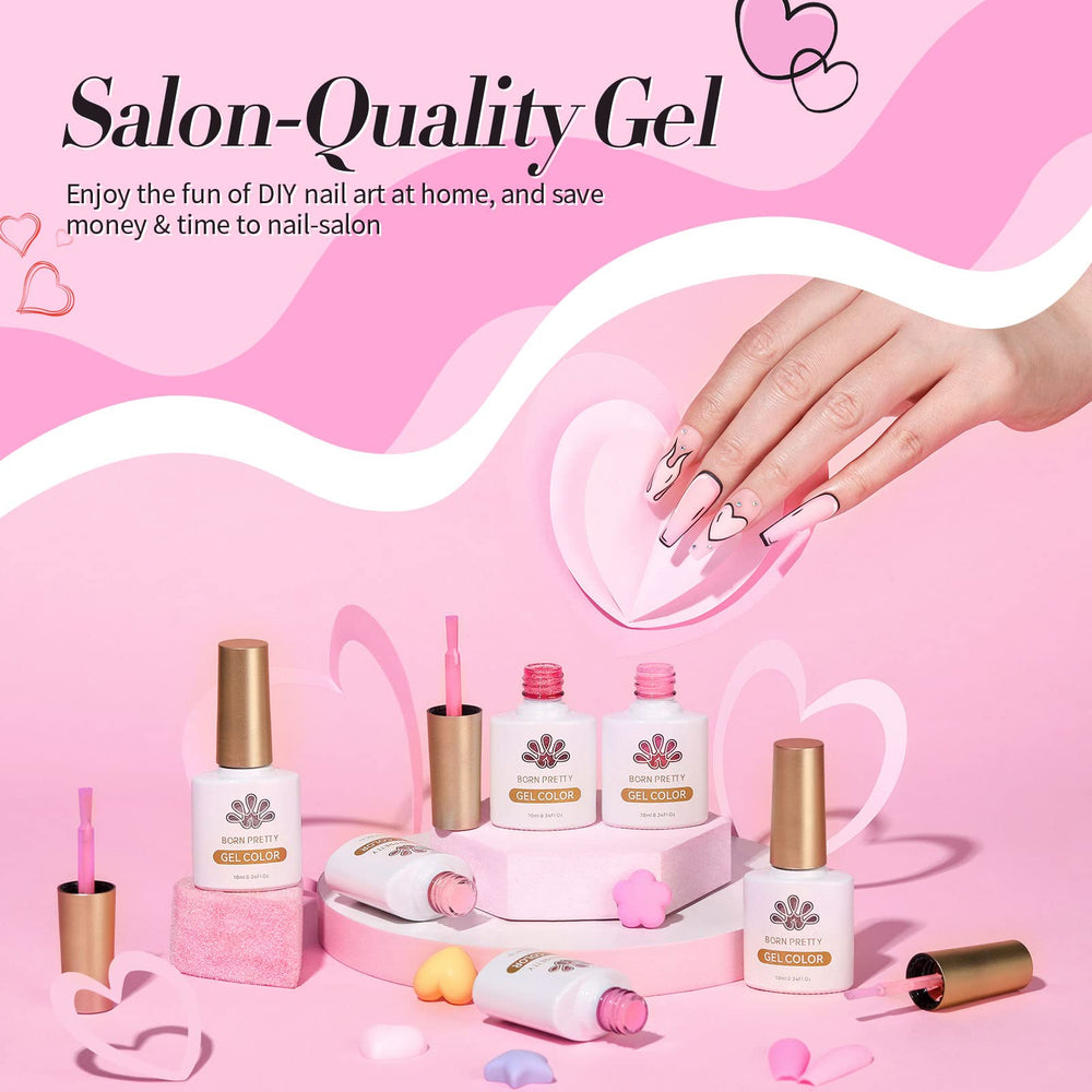 Born Pretty base and top coat guidance helps achieve durable, salon-like results at home.