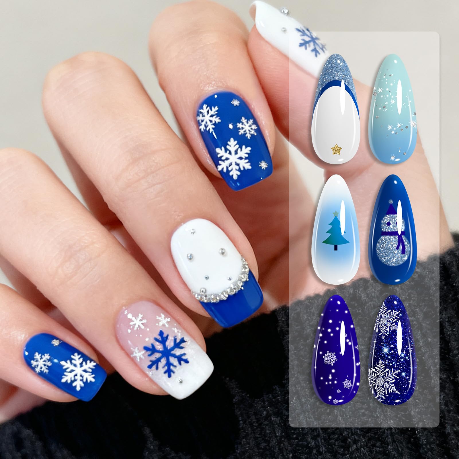 Born Pretty blue gel polish application brush demonstrates smooth, even coverage for DIY nails.