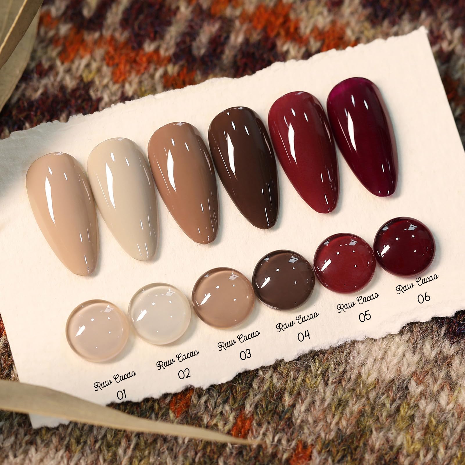 Born Pretty brown beige khaki gel polish swatches for versatile outfits