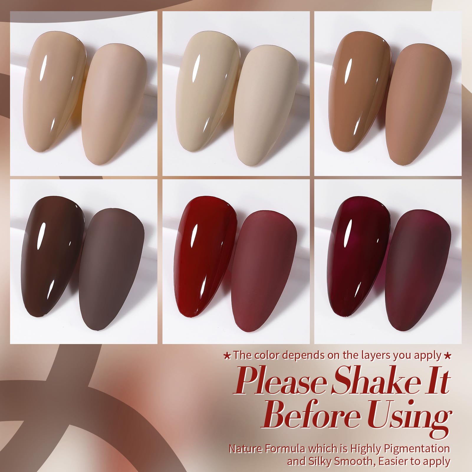 Born Pretty burgundy red gel polish closeup offers bold, elegant manicure possibilities