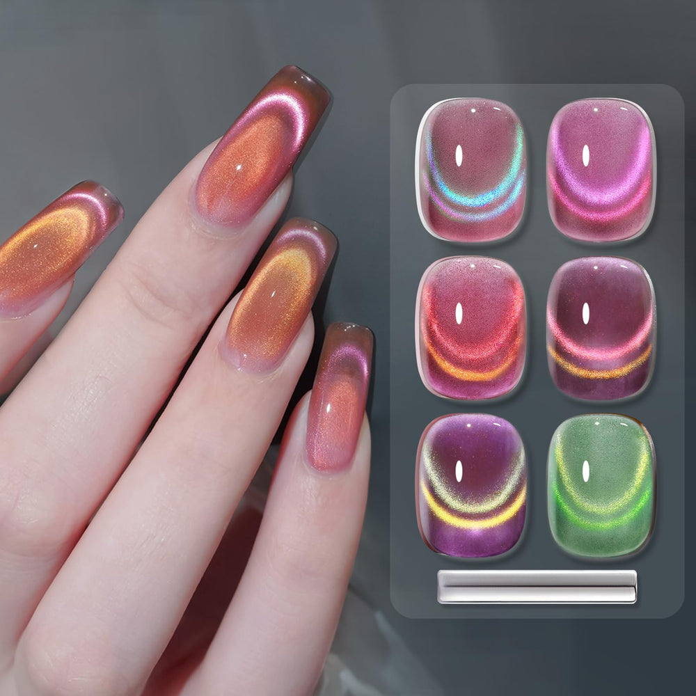Born Pretty cat magnetic-eye green gel polish for a vibrant eye-catching finish.