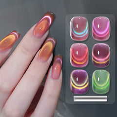 Born Pretty cat magnetic-eye green gel polish for a vibrant eye-catching finish.