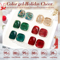Born Pretty Christmas gel nail polish red glitter bottle adds bold, sparkling accents for seasonal manicures.