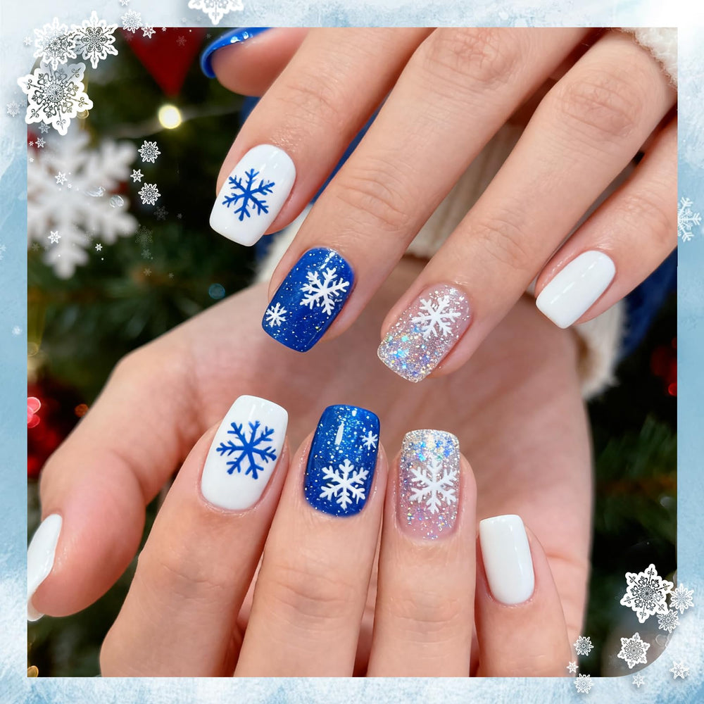 Born Pretty crushed reflective blue gel polish with subtle shimmer