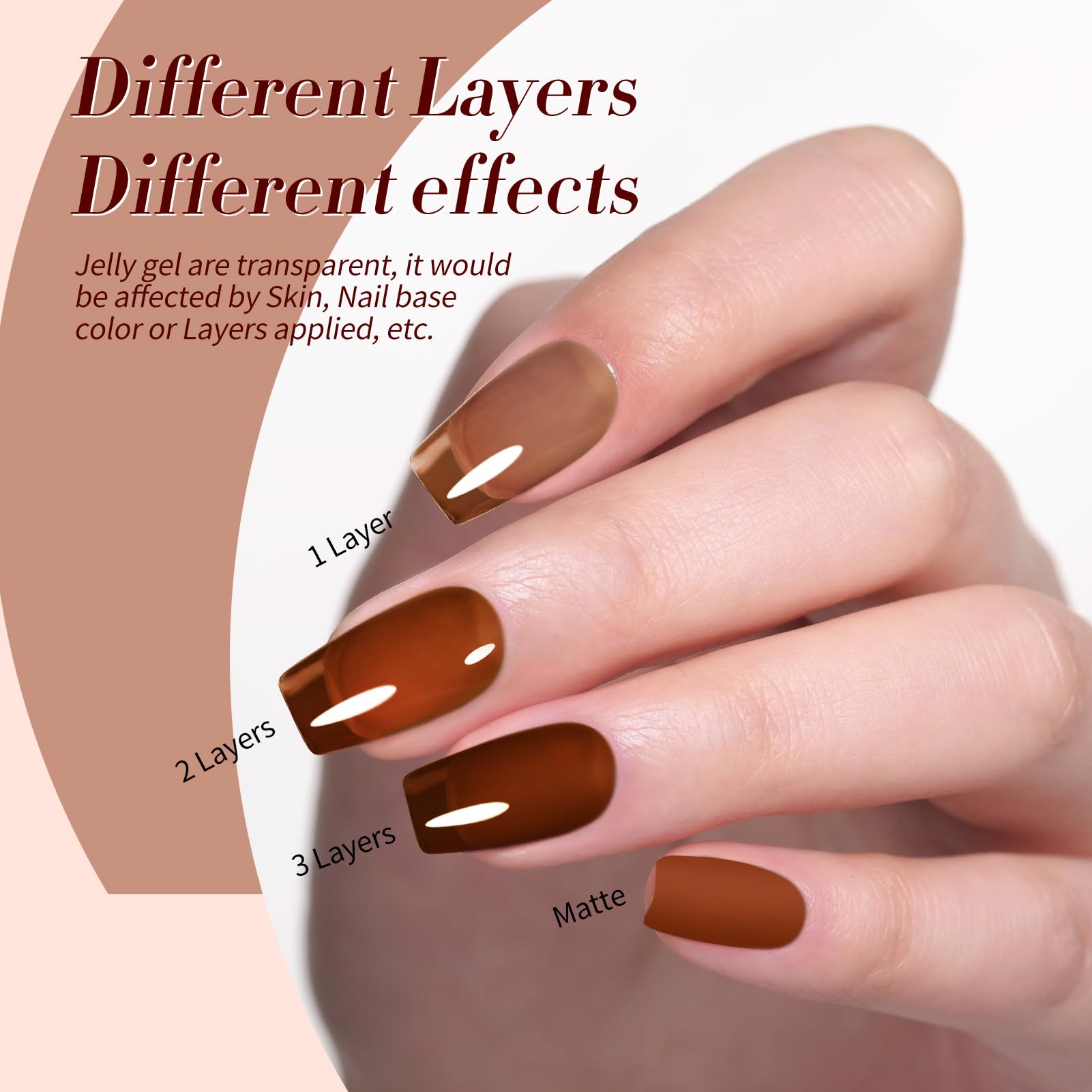 Born Pretty Elegant Shine jelly gel polish delivers high gloss finish.
