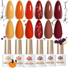 Born Pretty fall-winter pumpkin caramel orange gel polish bottle with rich color for long-lasting manicure