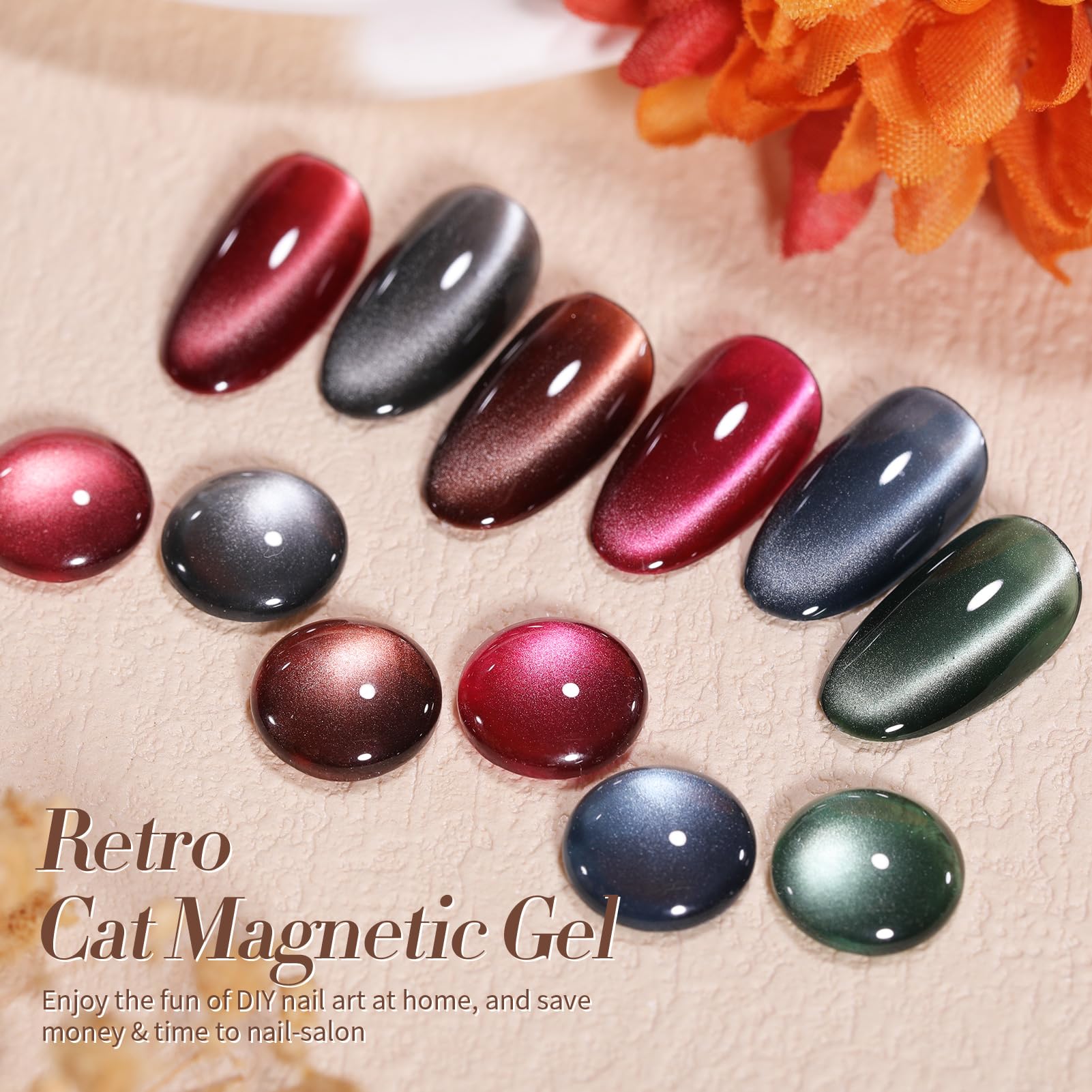 Born Pretty gel efecto ojo de gato marrón, tono cálido para uso diario.