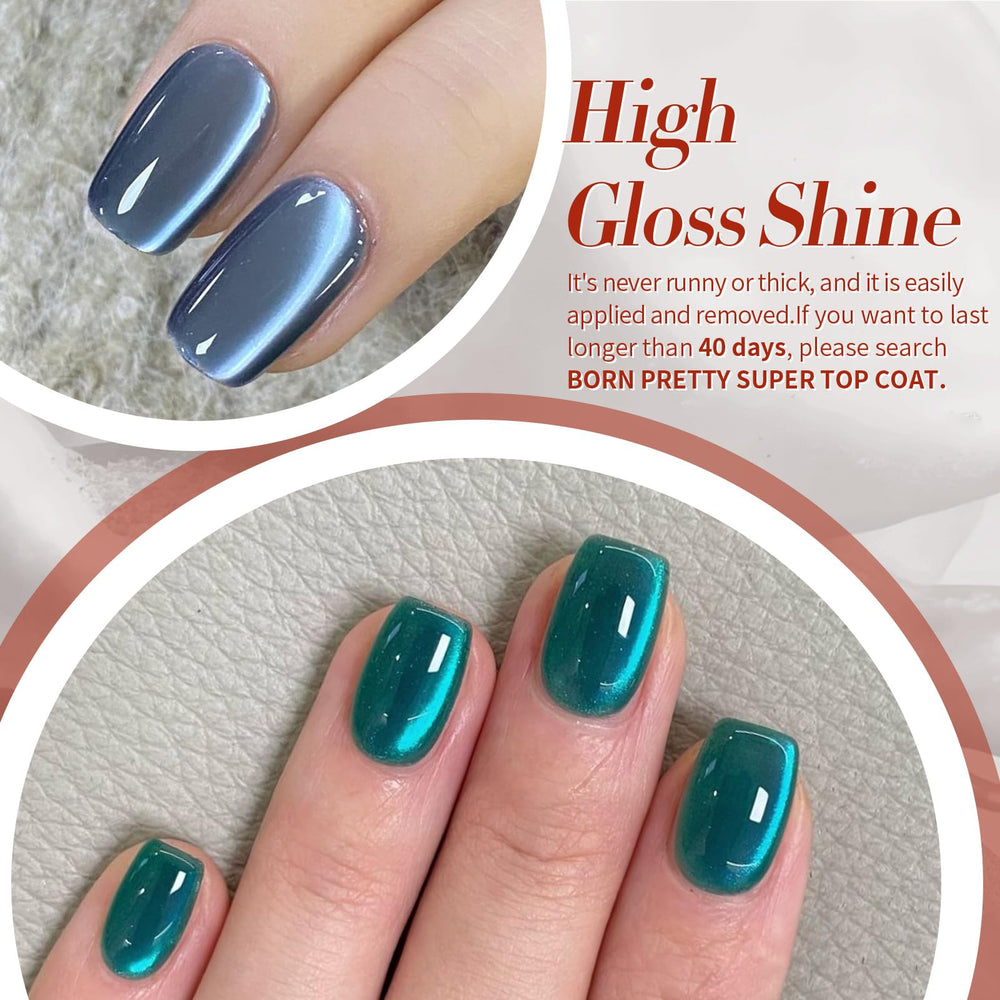 Born Pretty glitter Aurora shimmer close-up showcases auroras nail art possibilities