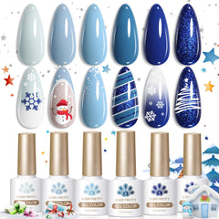 Born Pretty haze blue gel polish for versatile year-round style