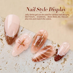 Born Pretty jelly burgundy nail polish bottle for elegant manicure.