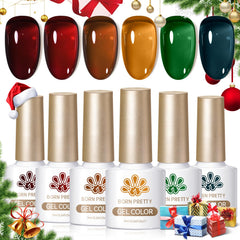 Born Pretty jelly gel nail polish brown bottle for rich fall color options.