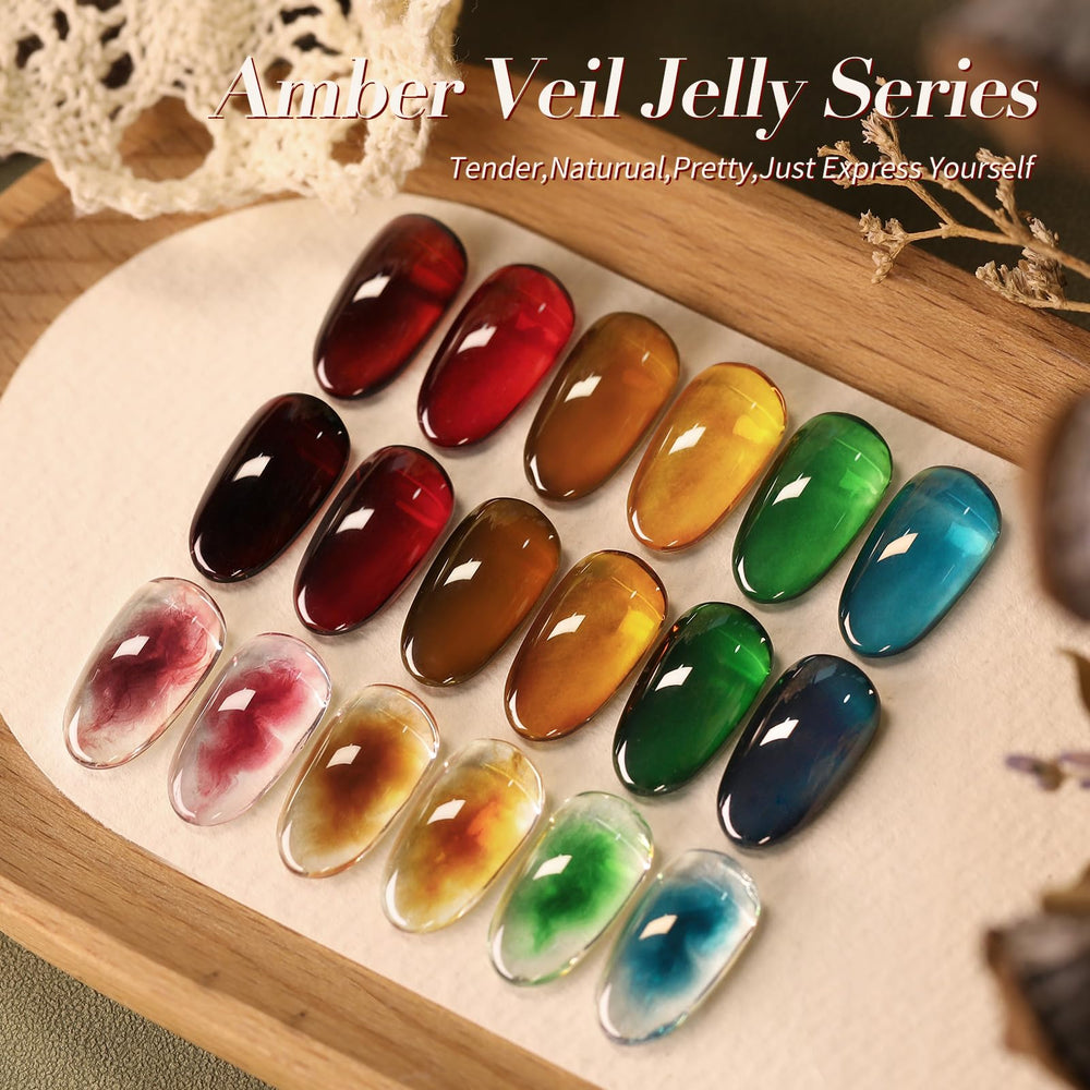 Born Pretty jelly gel nail polish orange bottle adds vibrant seasonal flair.