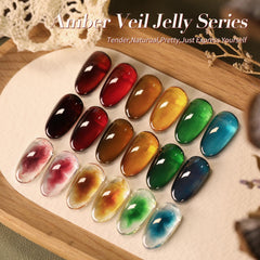 Born Pretty jelly gel nail polish orange bottle adds vibrant seasonal flair.