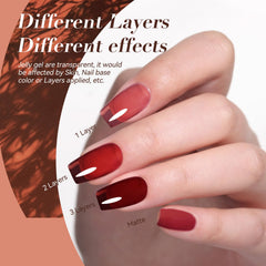 Born Pretty jelly gel nail polish in green bottle adds vibrant depth for holiday looks.