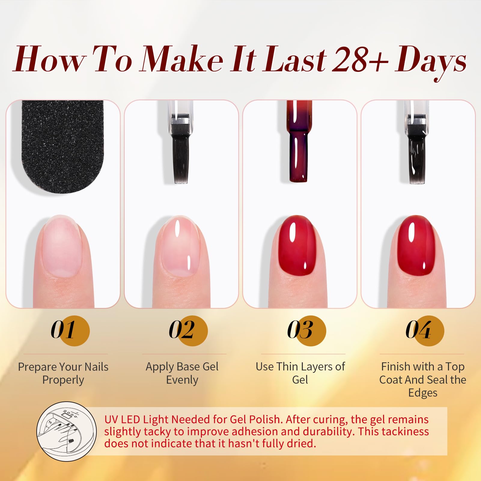Born Pretty jelly gel nail polish UV/LED cure setup for salon or home.