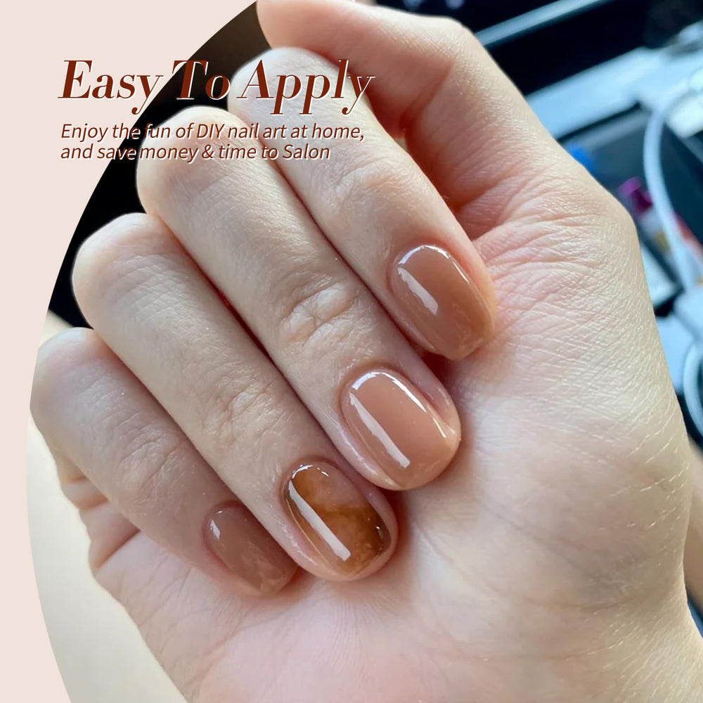 Born Pretty jelly sheer milky nude bottle for natural-looking polish.