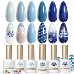 Born Pretty light baby blue gel polish for soft daytime manicure