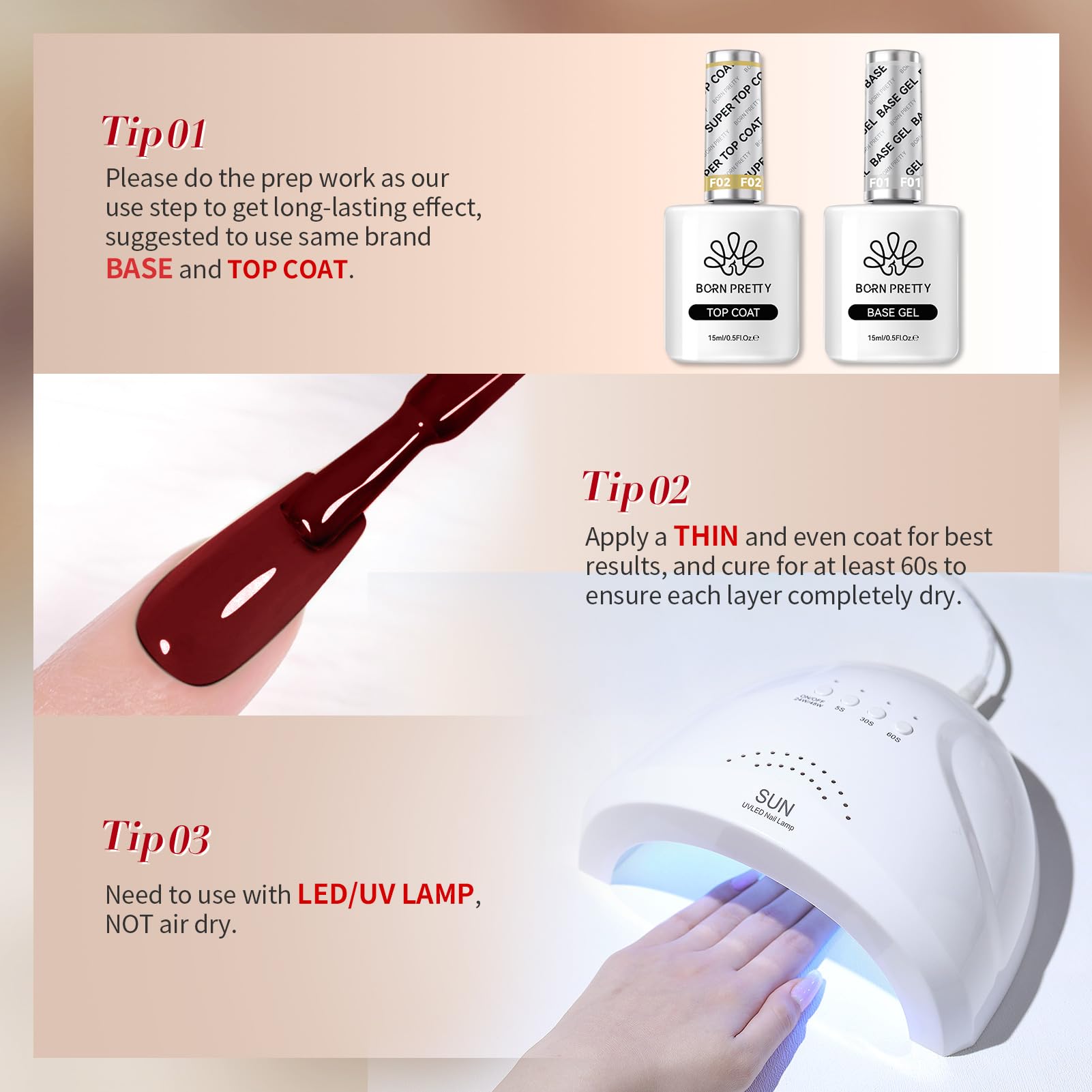 Born Pretty low-odor, HEMA-free formula for healthier nails