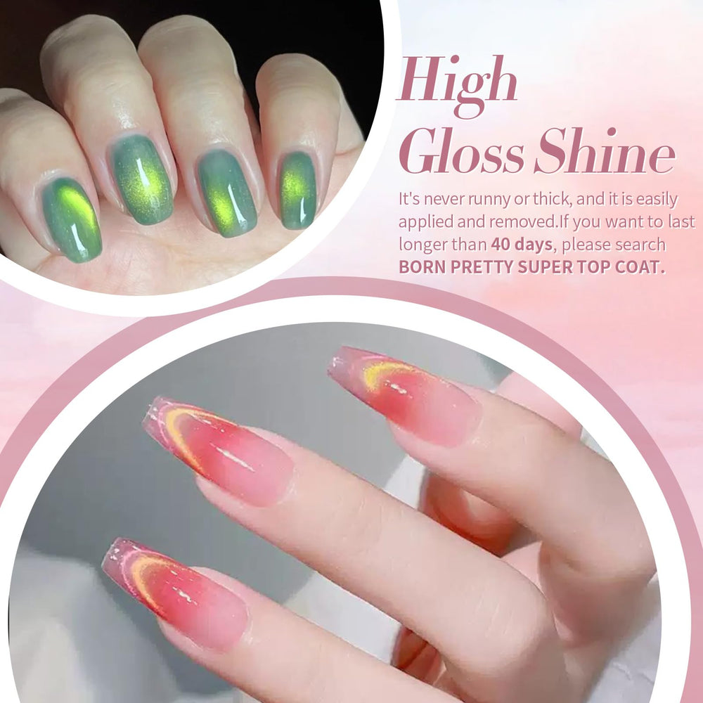Born Pretty nail-art cat-eye magnetic demo highlights DIY manicure potential.