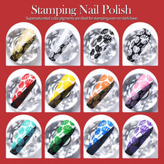 Born Pretty stamping polish closeup shows rich pigment for opaque coverage.