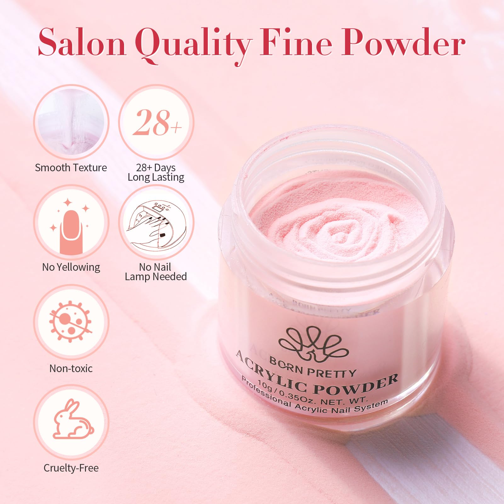 Born Pretty nail tips 48pcs for versatile nail extensions and length variety.