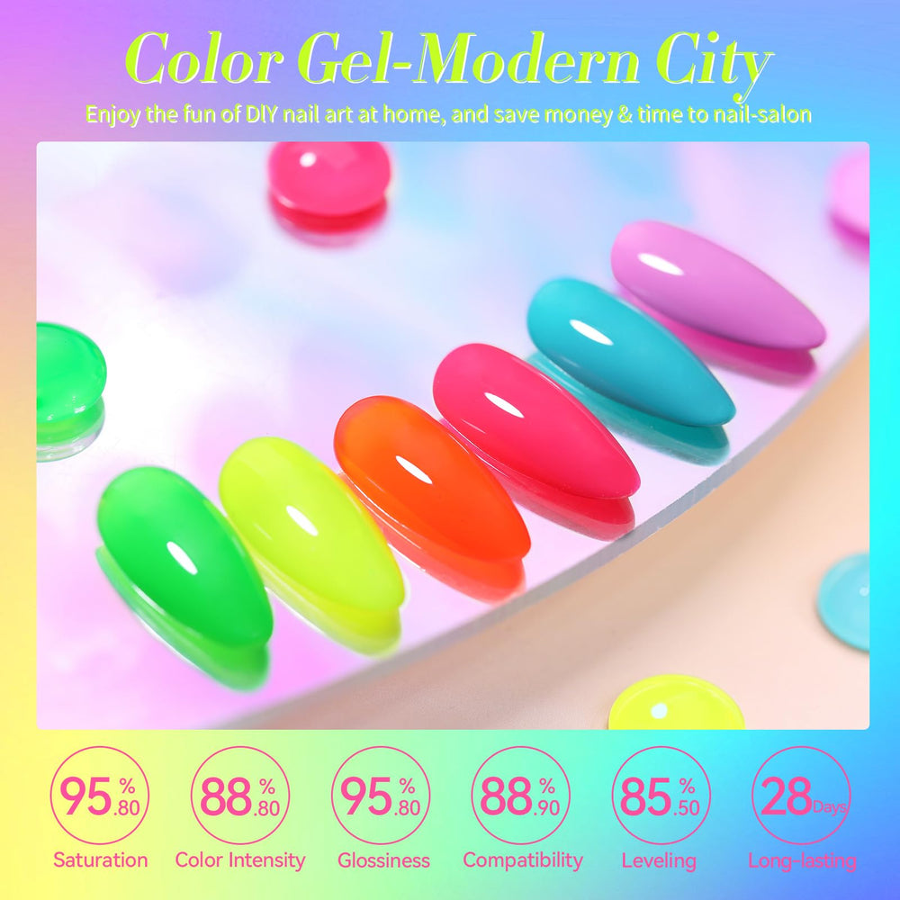 Born Pretty neon blue gel bottle ideal for statement summer nails.