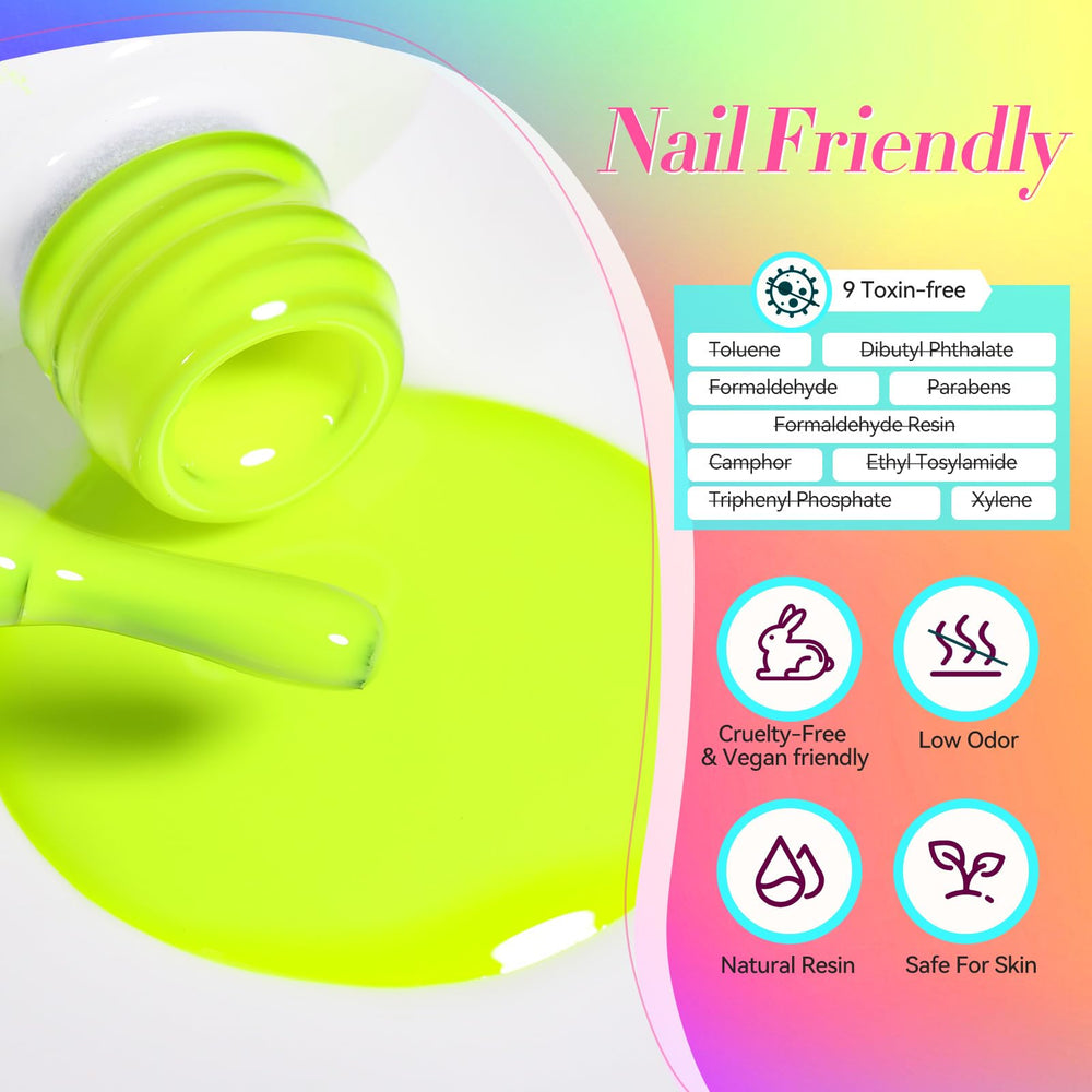 Born Pretty neon purple bottle adds bold sophistication to nails.