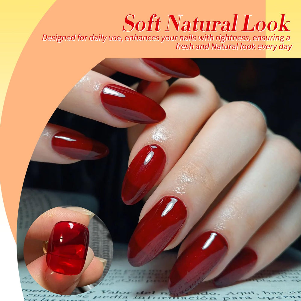 Born Pretty neon jelly gel polish burgundy bottle conveys rich, sophisticated manicure options.