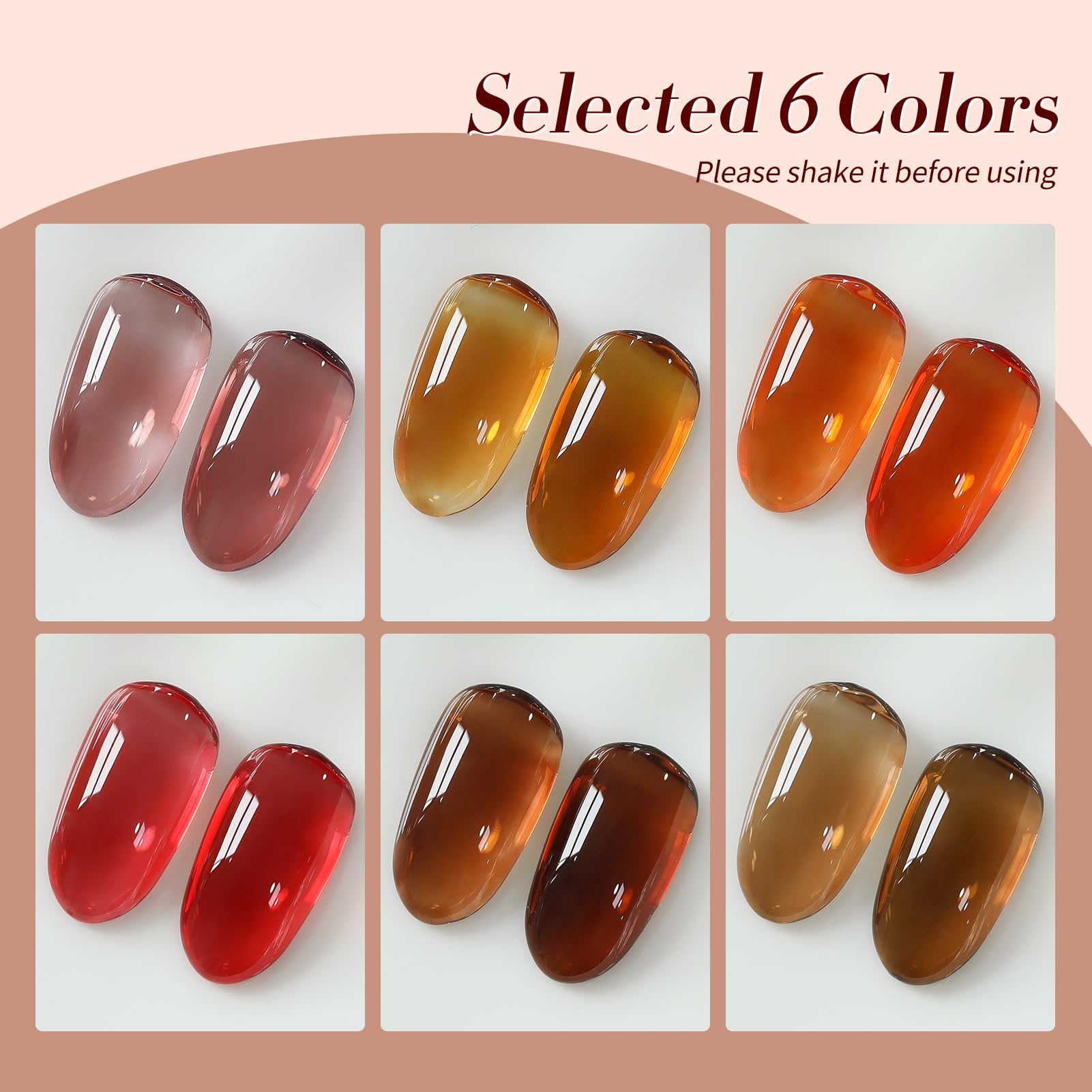 Born Pretty Orange jelly gel polish perfect for bold daily mani artistry.