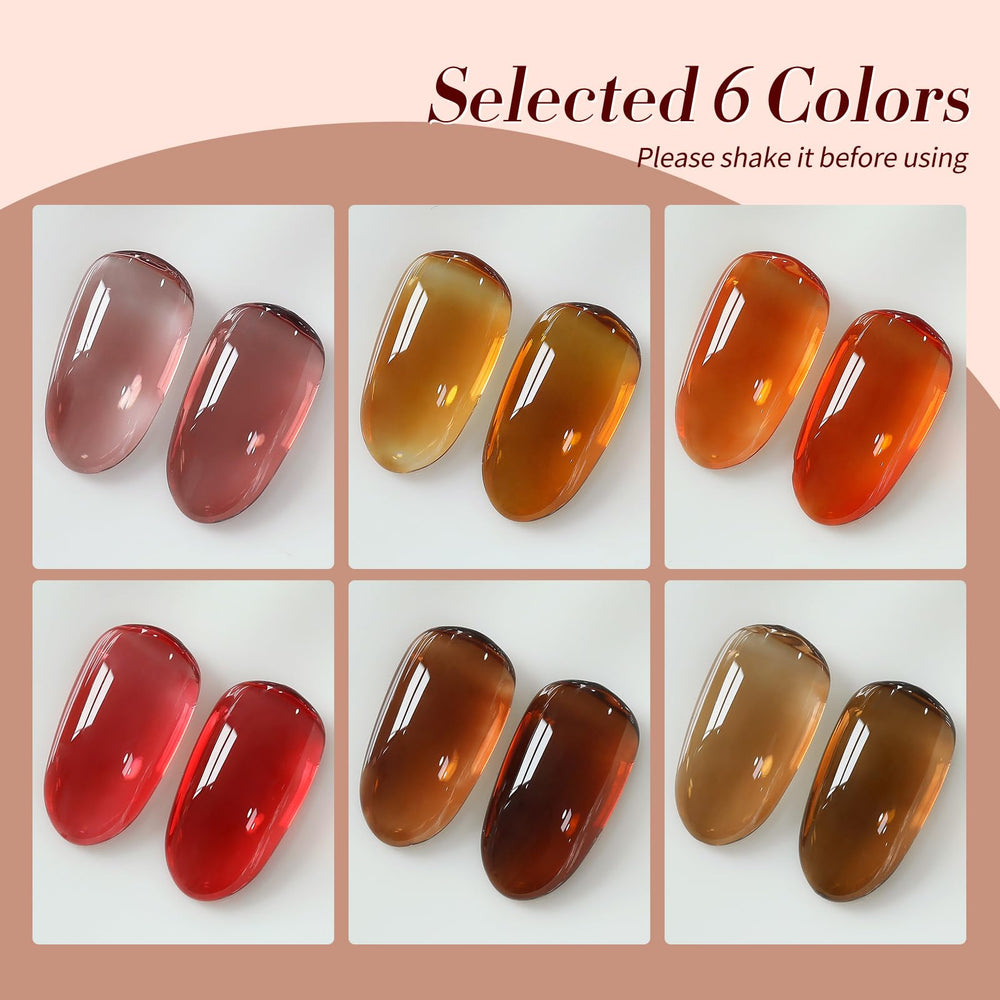 Born Pretty Orange jelly gel polish perfect for bold daily mani artistry.