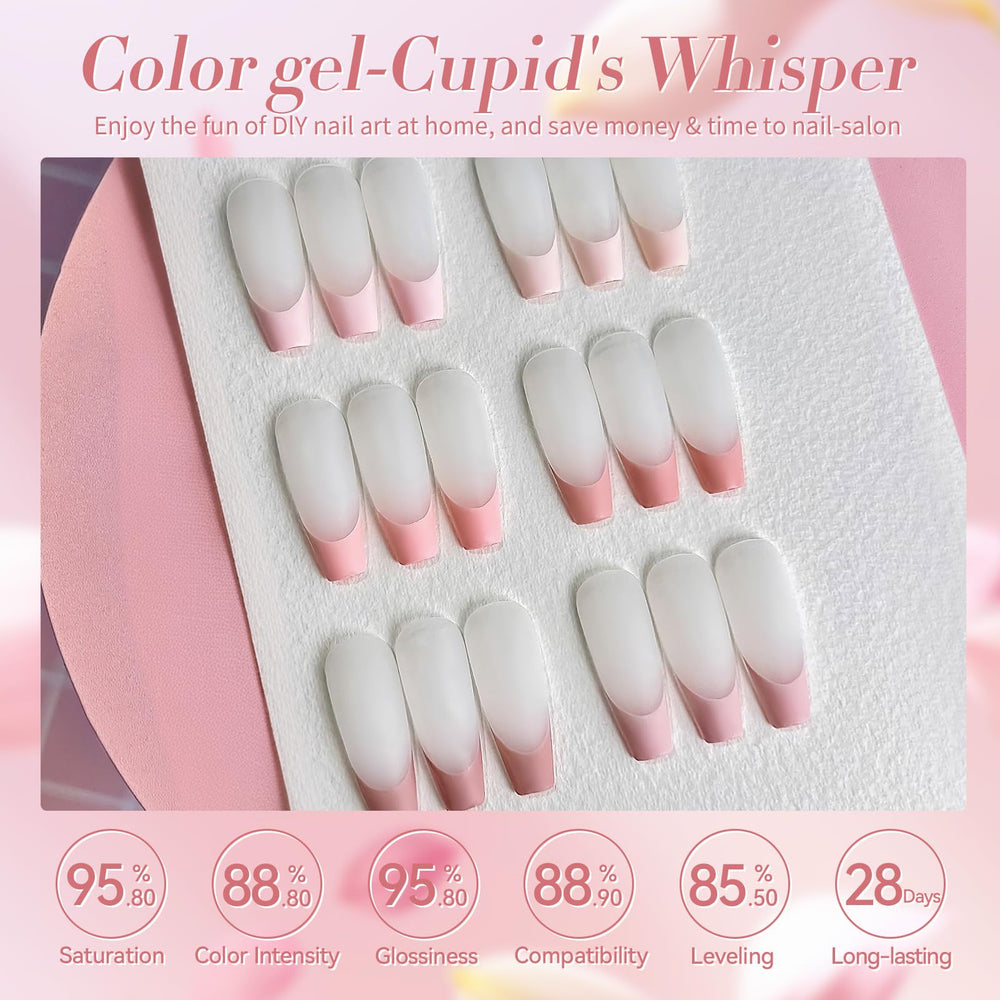 Born Pretty pink gel polish base and top coat ensure durable, glossy finish