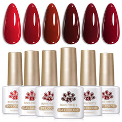 Born Pretty red gel nail polish bottle burgundy shows rich fall color and salon-worthy shine