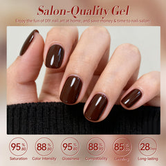 Born Pretty roasted chestnut shade with warm autumn glow for nails