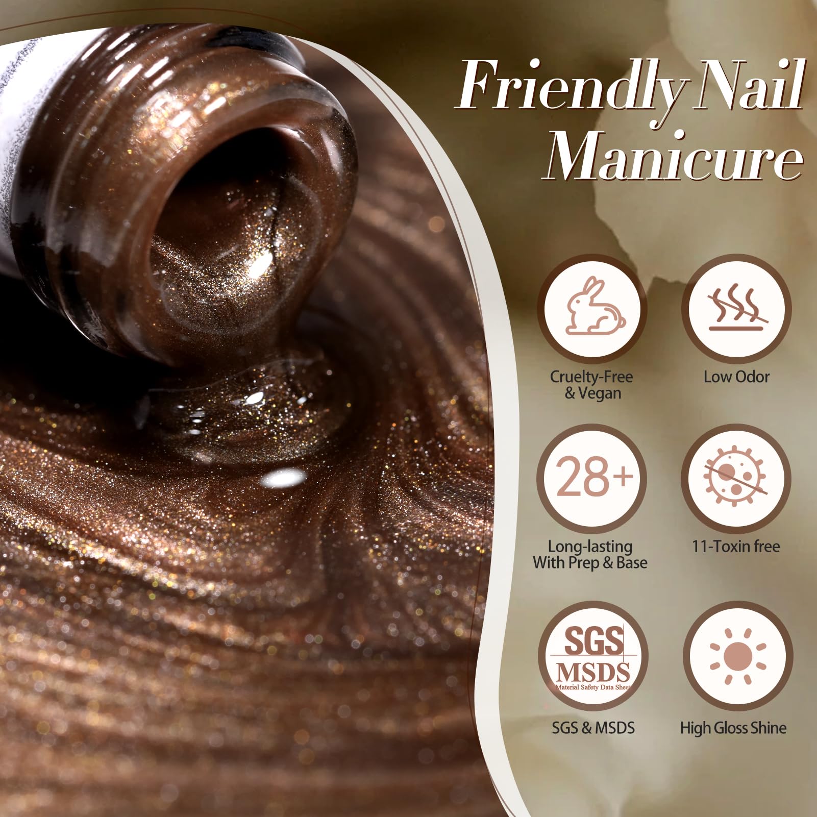 Born Pretty toxin-free nail polish is low-odor and safer to use.