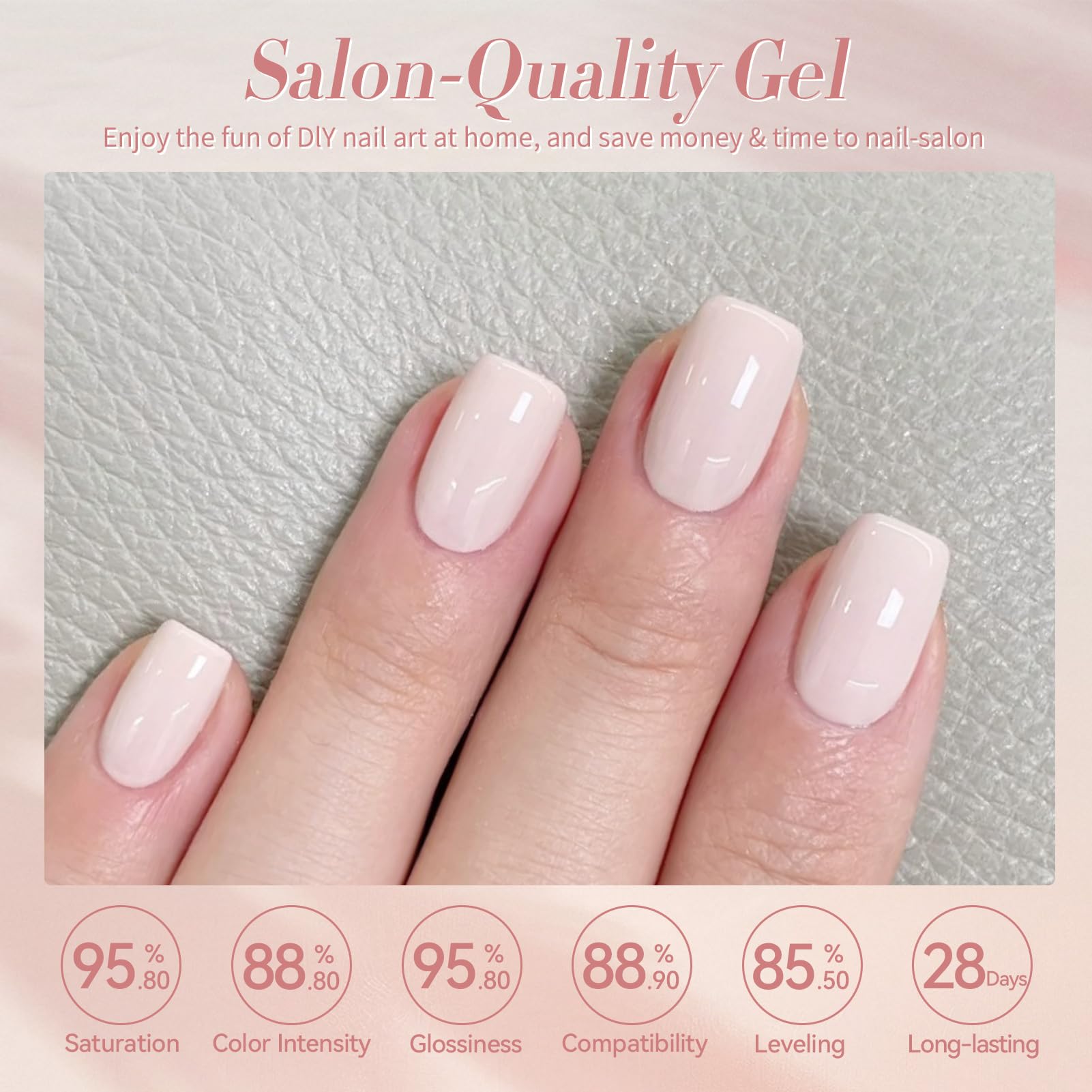 Born Pretty UV gel system works with base and top coats for durability